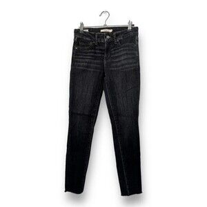 Levi's Premium 711 Skinny Black Stone Wash Denim Women's Jeans Sz. 25